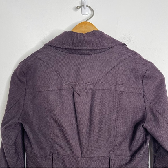 DIESEL Y2K Diesel Wool Military Style Jacket Deep Eggplant Purple Sz M - Picture 9 of 16